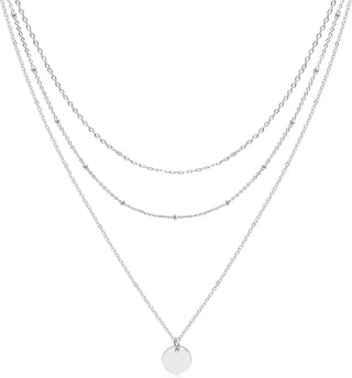 Dainty Layered Choker Necklaces Handmade Coin Tube Star Pearl Pendant Multilayer Adjustable Layering Chain Gold Plated Necklaces Set for Women