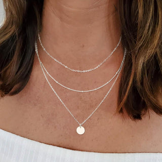 Dainty Layered Choker Necklaces Handmade Coin Tube Star Pearl Pendant Multilayer Adjustable Layering Chain Gold Plated Necklaces Set for Women